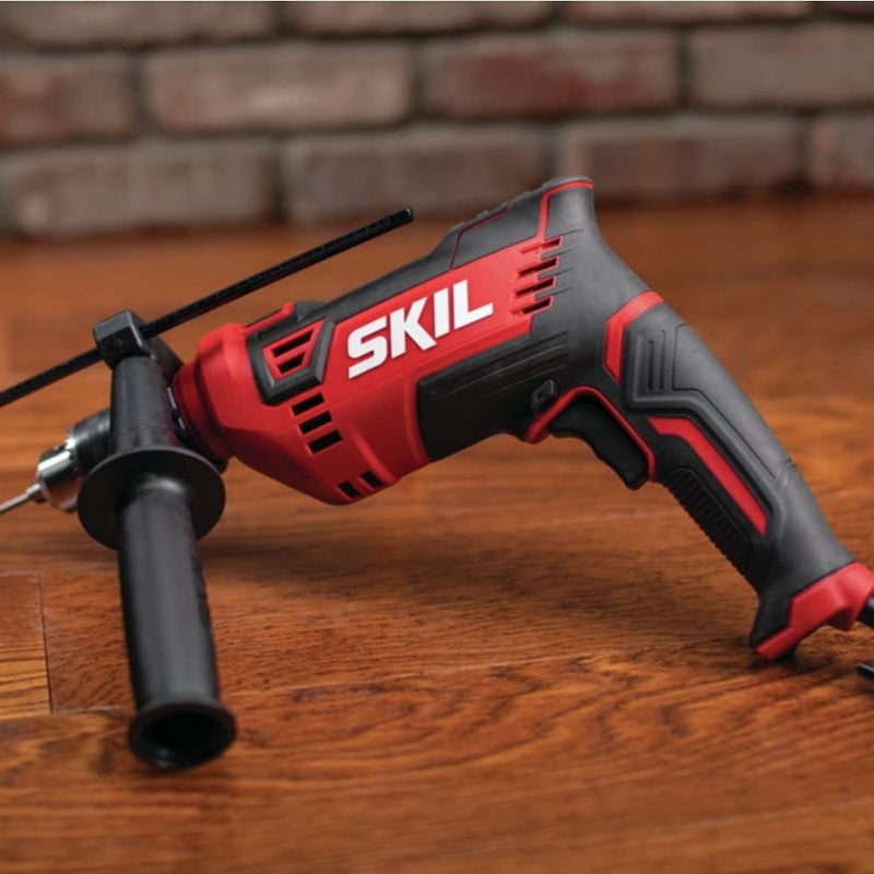 SKIL مثقاب مطرقي سلكي 7.5 أمبير 1/2 بوصة مع مجموعة 100 قطعة من رؤوس المثاقب مع سرعة متغيرة - HD182002 - Image 2